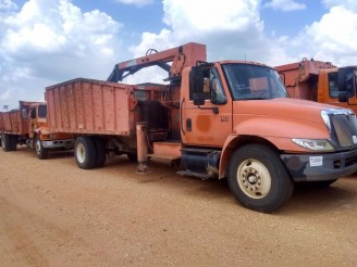 2005 INTERNATIONAL ST466 GRAPPLE DUMP TRUCK