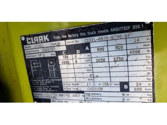2004 CLARK C25CL FORKLIFT